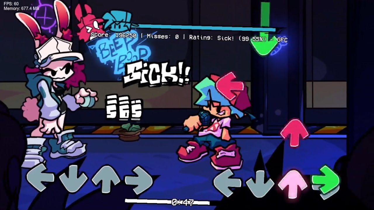 FNF - Graffiti Groovin'| V.S. Skarlet Bunny - Fuss Erect (composed by Kalpy & nasadotexe) (FC)