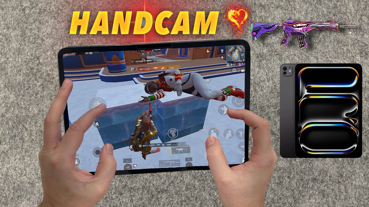 🔥 iPad Pro m4 chip / PUBG Handcam gameplay 4.1 update 🥰 Solo vs Squad BGMI test sensitivity 120 FPS 