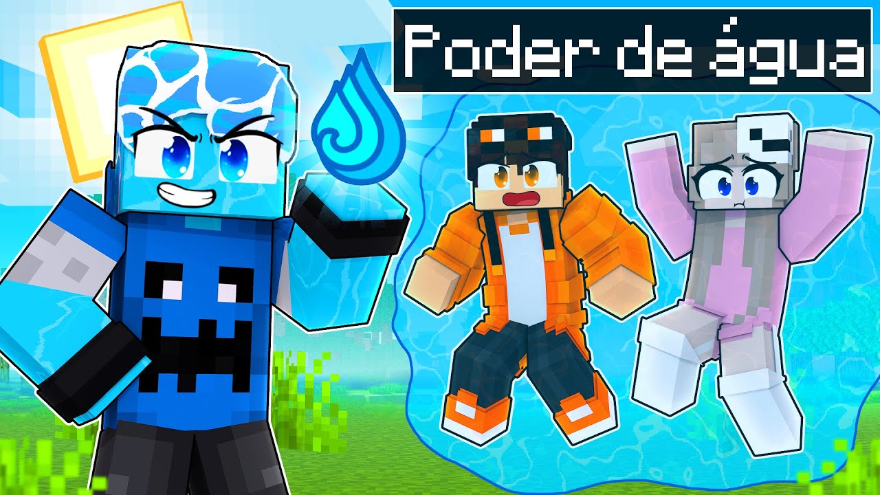 P3DRU tem PODERES DE ÁGUA no Minecraft