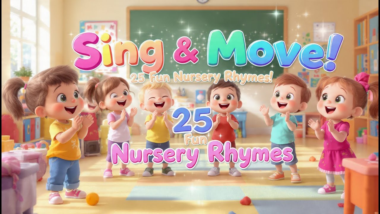 “Fun Kids Nursery Rhymes with Actions | 25 Verses to Sing & Move Along”