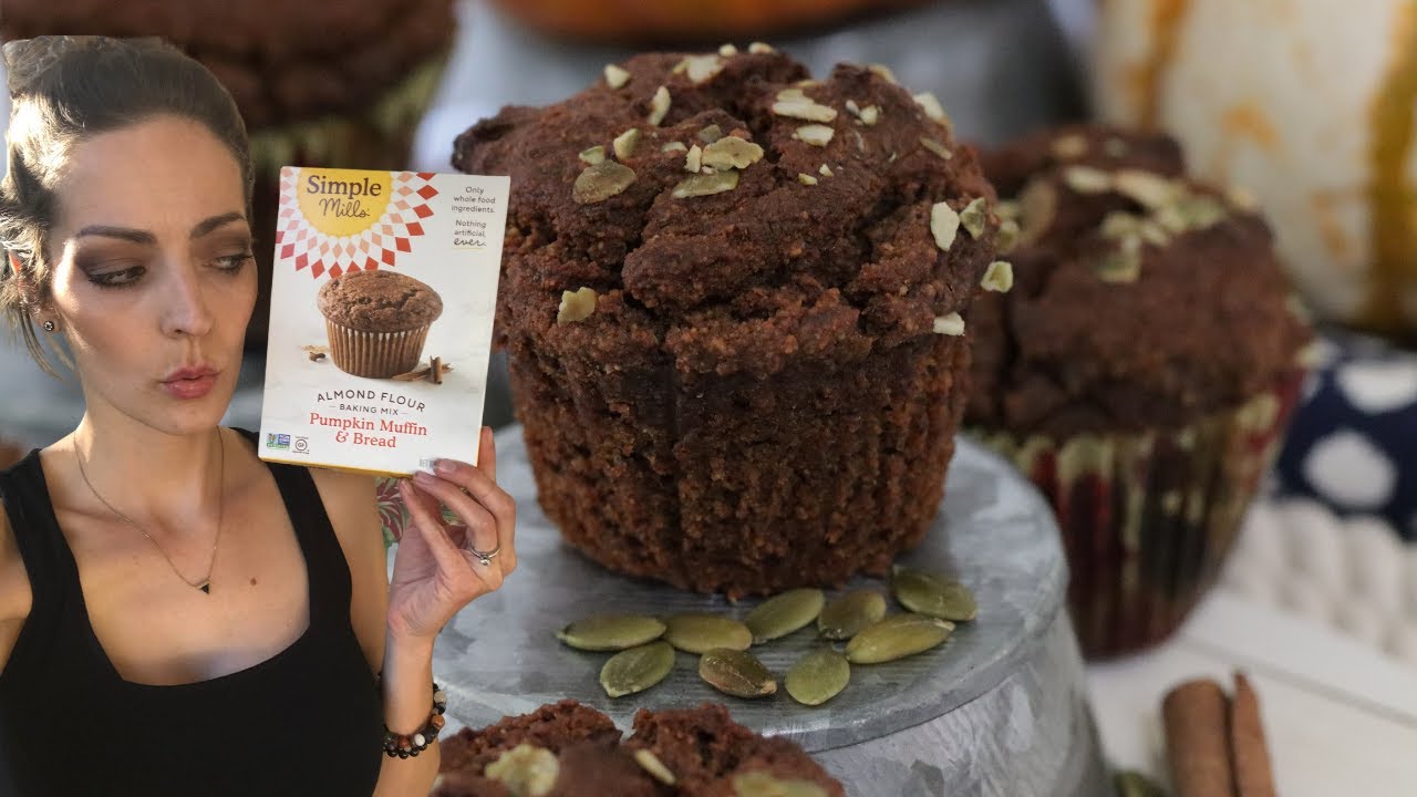 Pumpkin muffins | VEGAN! I tried Simple Mills Muffin mix!!