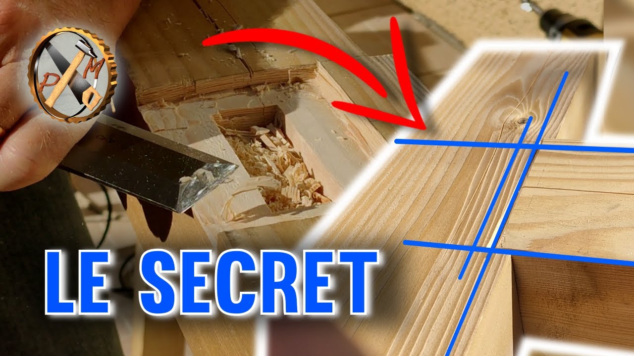 Le SECRET d'un assemblage TENON MORTAISE - L'ERREUR à EVITER - CHARPENTE BOIS TRADITIONNELLE