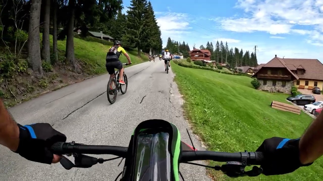MTB Šumava 27 7 2024  Nedokončil jsem, pád a konec.