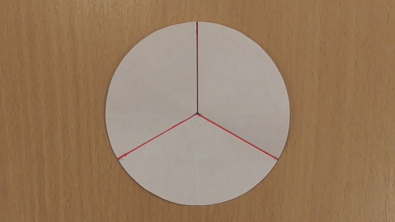 🧭Как разделить круг на ТРИ Части, без Линейки и Циркуля; How to split a circle into three parts
