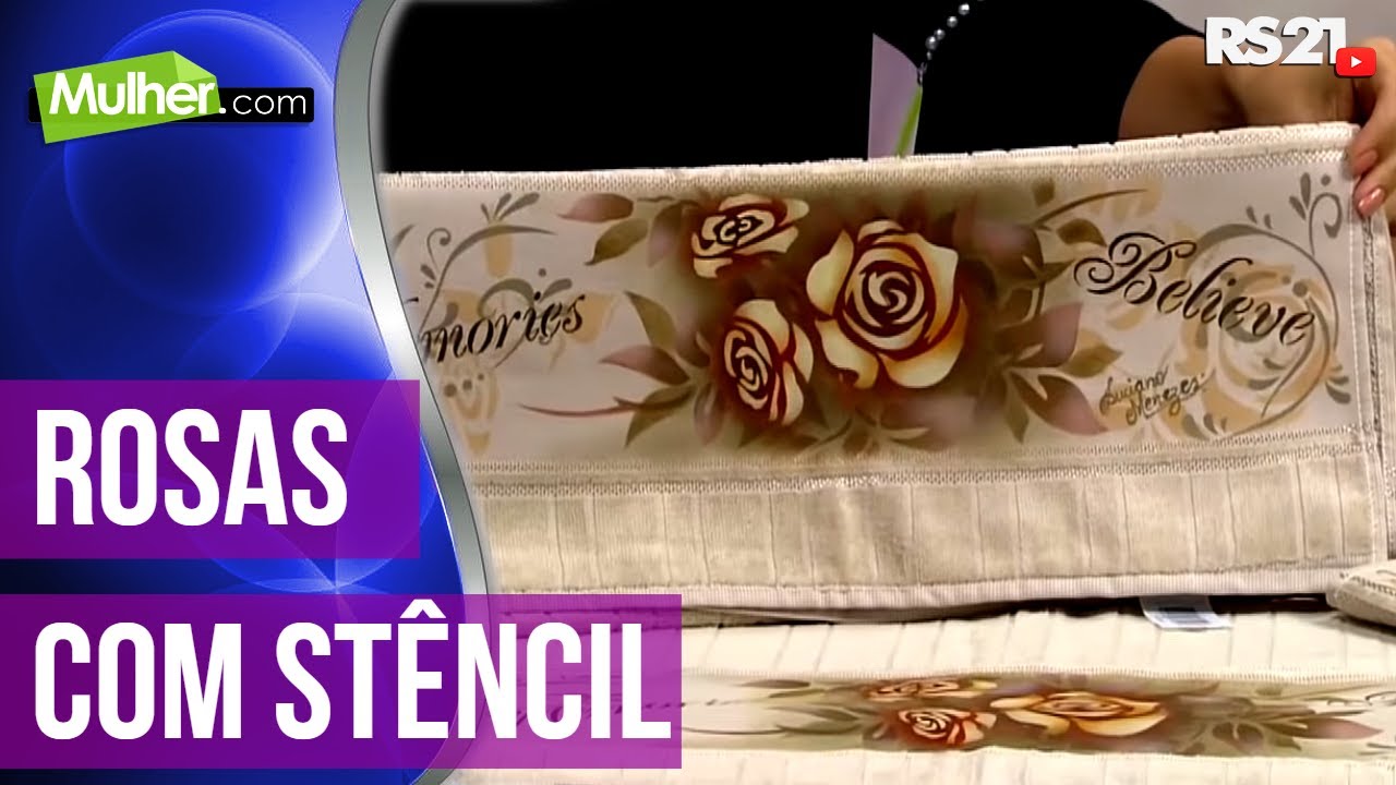 Mulher.com - 07/12/2015 - Rosas com stêncil - Luciano Menezes PT1