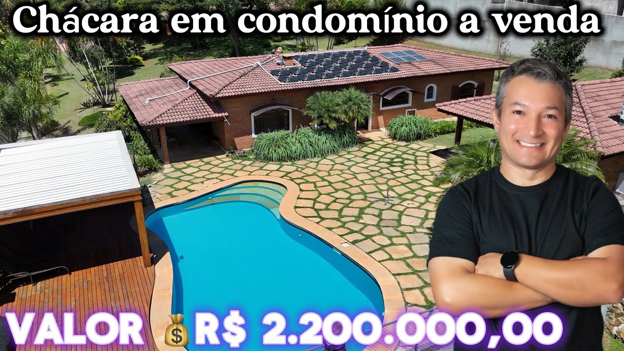 Chácara com 3950 m2 em condomínio na cidade de Atibaia, lazer completo, financiamento #chácara