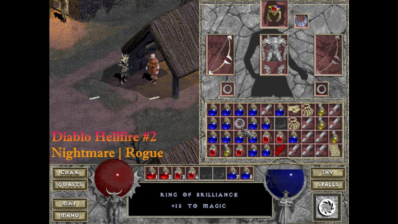 Diablo Hellfire #2 — Nightmare | Rogue | Квест — Defiler