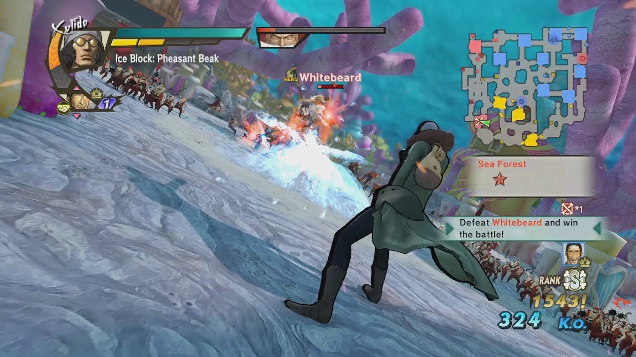 One Piece: Pirate Warriors 3 - Kuzan _ Level Break Gameplay (Nightmare Dream Log)