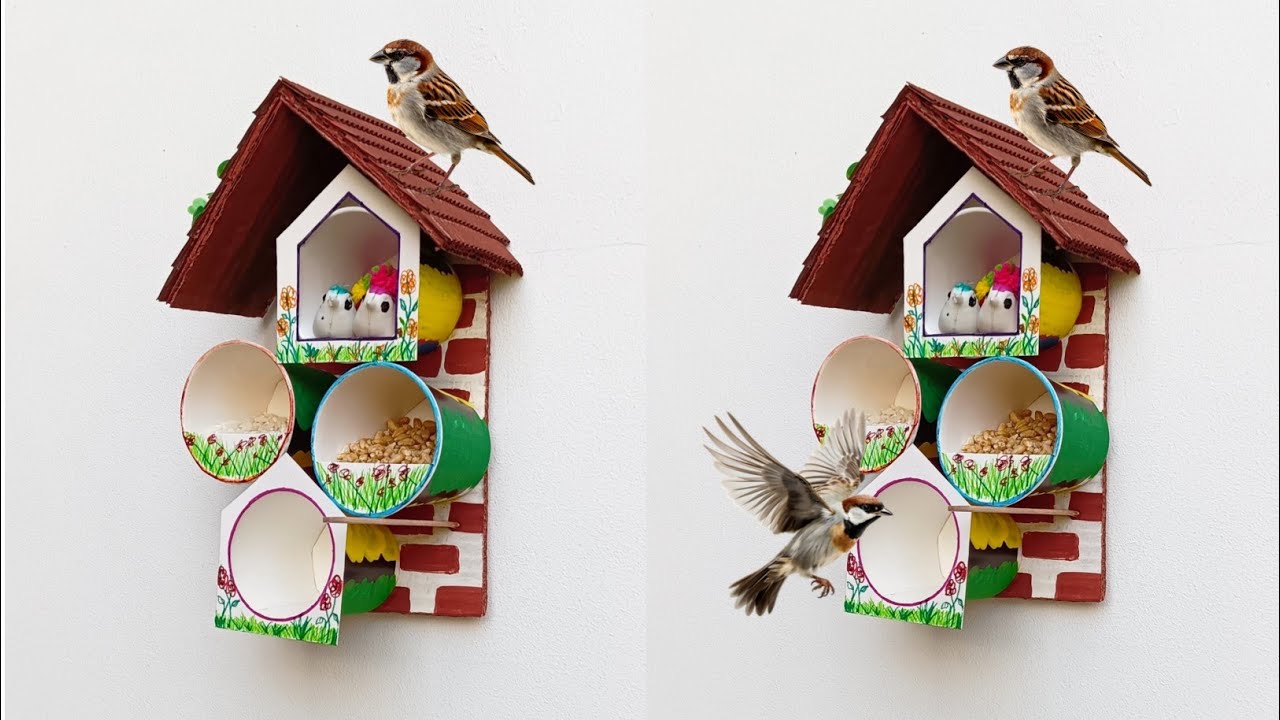 Best Out of Waste / Waste Material Craft idea /Making Bird House / Soni Craft