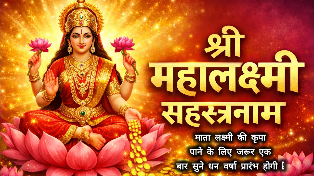 श्री महालक्ष्मी सहस्रनाम | धन वैभव समृद्धि का चमत्कारी स्तोत्र | Lakshmi Sahasranamam