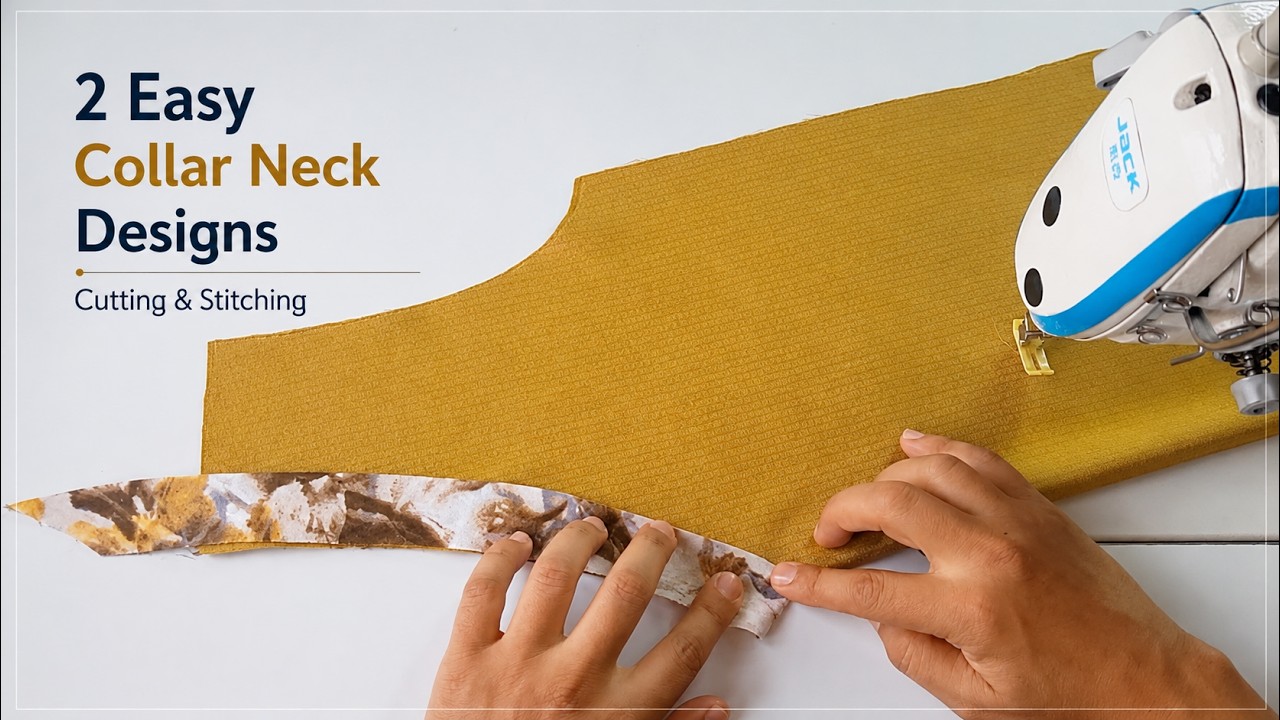 Beautiful 2 methods for neck design easy and simple, collar neck cutting and stitching