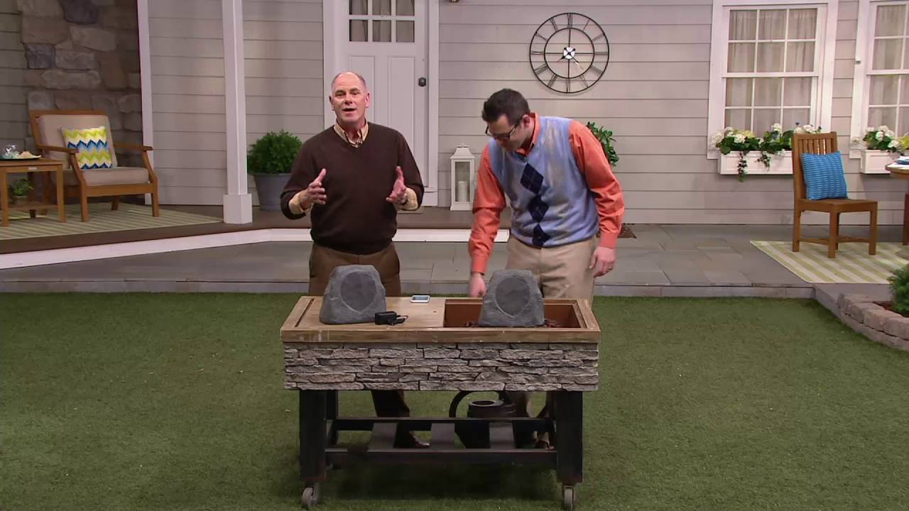 ION Wireless Outdoor Stone Speaker with Solar Power on QVC