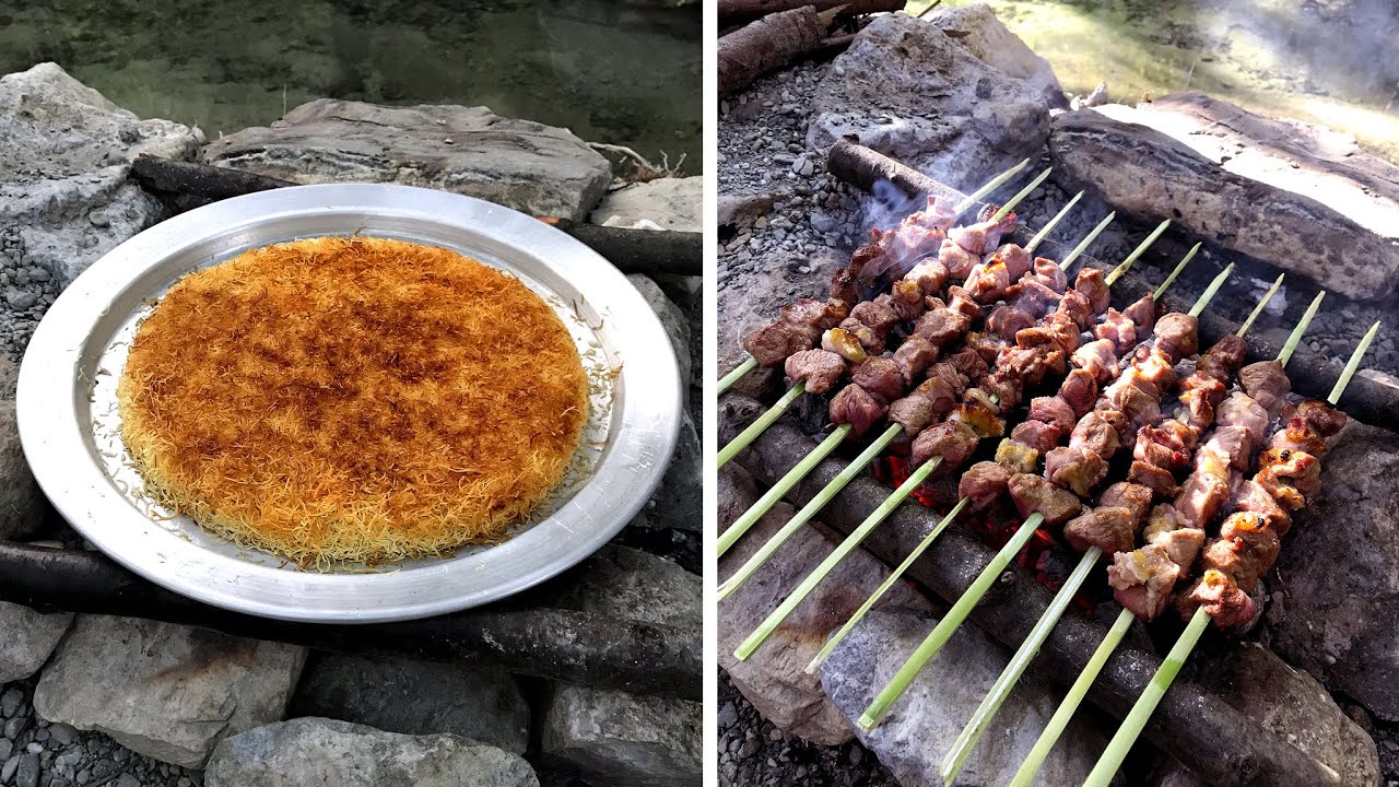 КАК ПРИГОТОВИТЬ КЕБАБ ИЗ БАРАНИНЫ И САМЫЙ ВКУСНЫЙ КУНЕФ В ПРИРОДЕ?