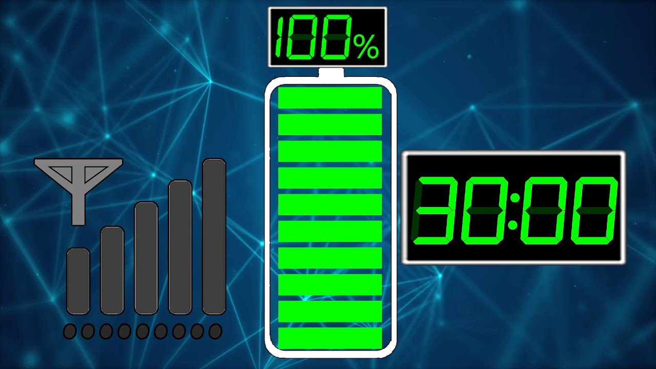 BCG 30 Minutes Countdown (Battery Life, Network Signal) - Remix Tetris NES Music A (3 Speed Levels)