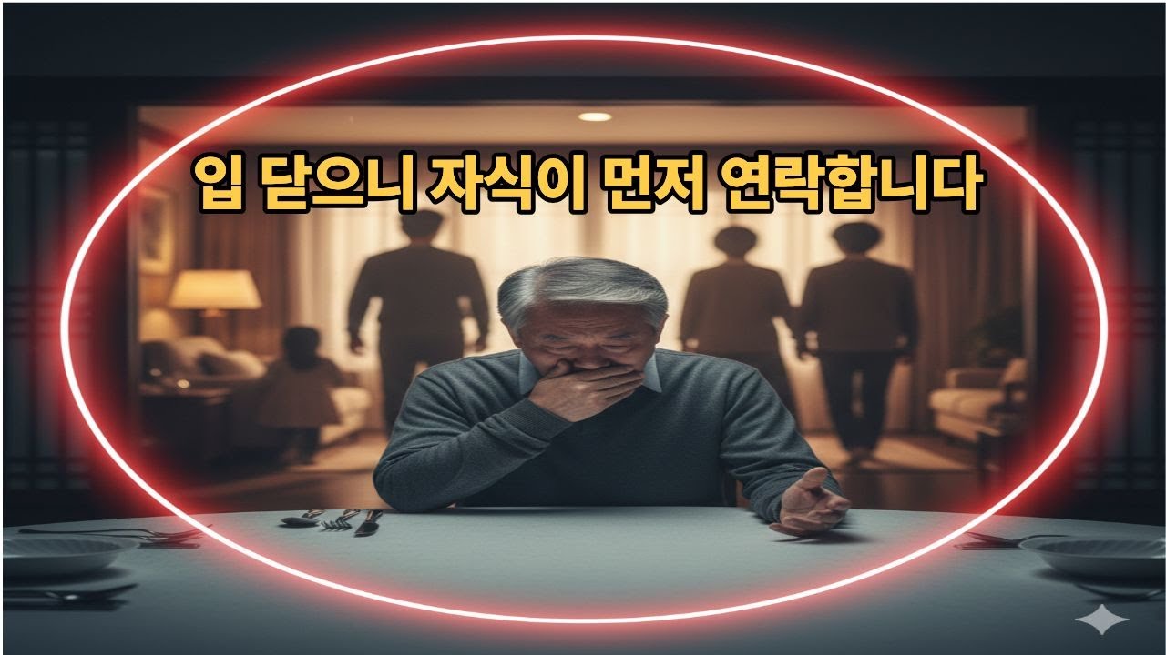 자식에게 대접받고 싶으세요 제발 입부터 닫으세요