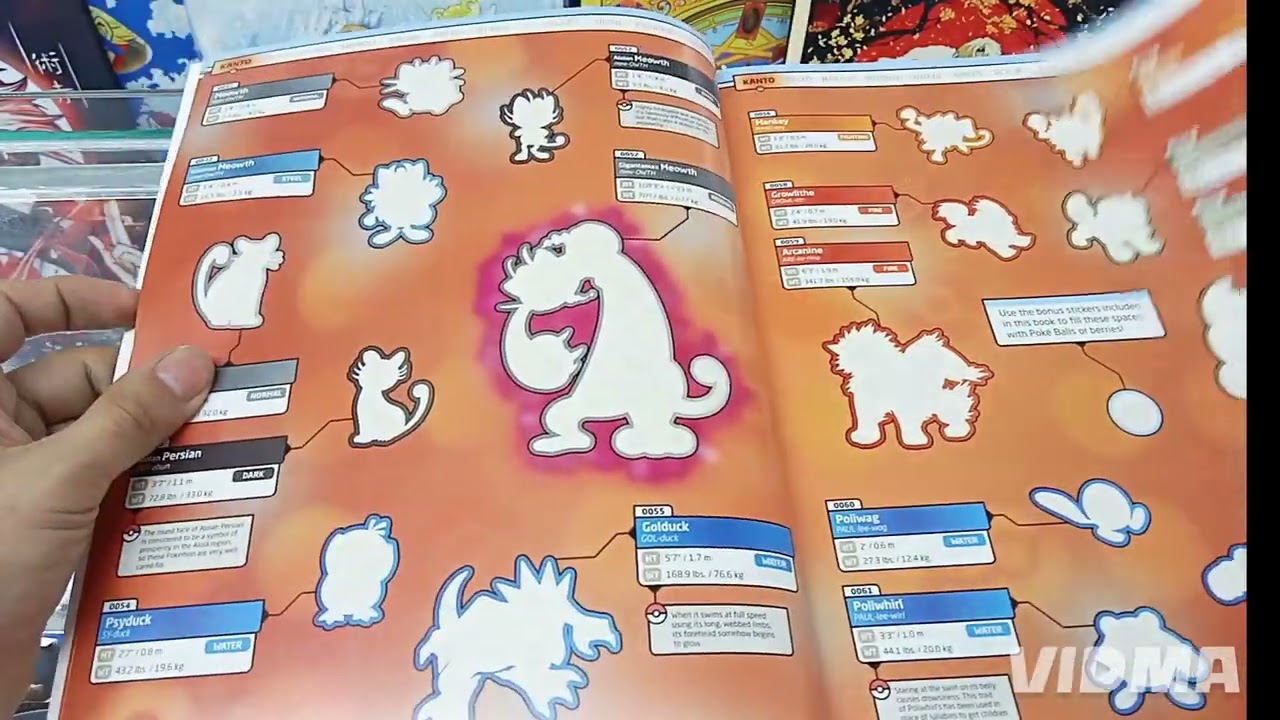 De Kanto a Kalos coleccionador gu&iacute;a de Stickers de los 1025 Pok&eacute;mon, tercera edicion.