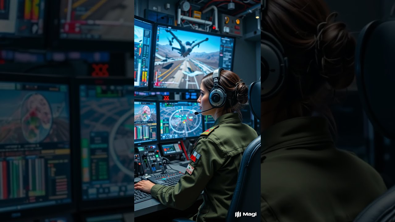 Iranian Female Drone Pilot &ndash; Strength and Precision in Modern Defense Operations!#shorts #war #ai