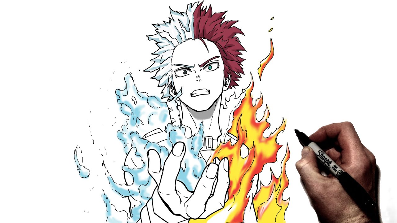 How To Draw Todoroki (Cover 353) | Step By Step | MHA