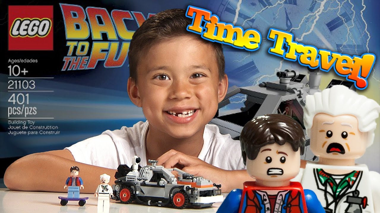 Lego BACK TO THE FUTURE DELOREAN - Epic TIME TRAVEL!  Cuusoo #004 Set 21103 time-lapse