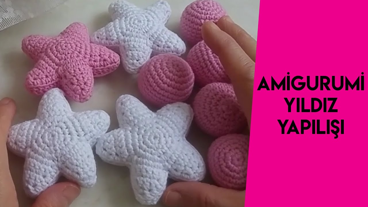 #örgüyıldız Amigurumi 3D yıldız yapılışı (how to make amigurumi 3D star)