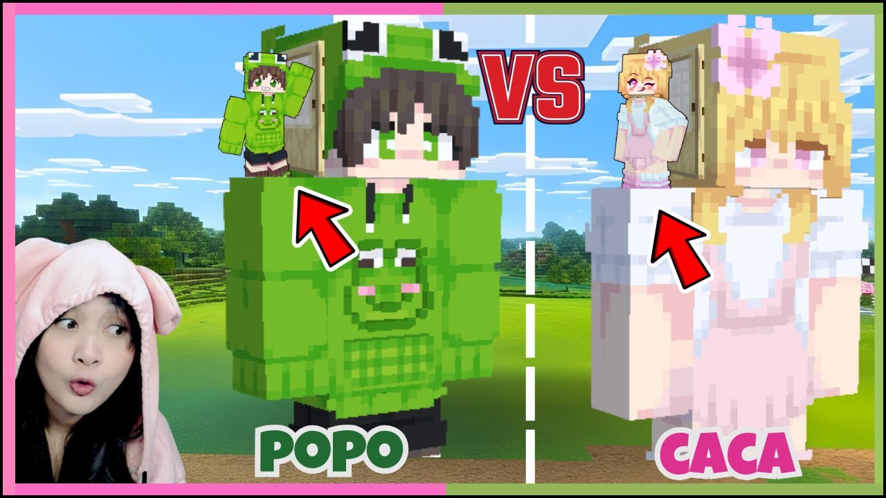 BUILD BATTLE Bikin Patung Aku dan POPO, Mana yang lebih Bagus? (Minecraft)