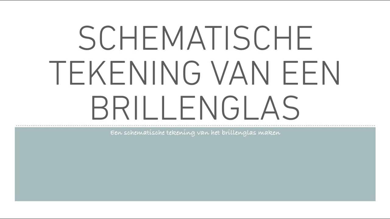 Schematische tekening van een brillenglas