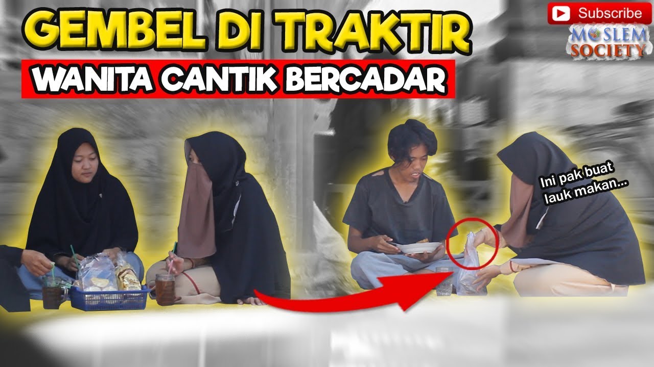 Social Experiment | GEMBEL DI TRAKTIR MAKAN WANITA CANTIK BERCADAR