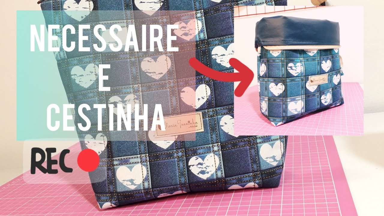 #costuracriativa Necessaire que vira Cesta muito rápido pra fazer!! 😉
