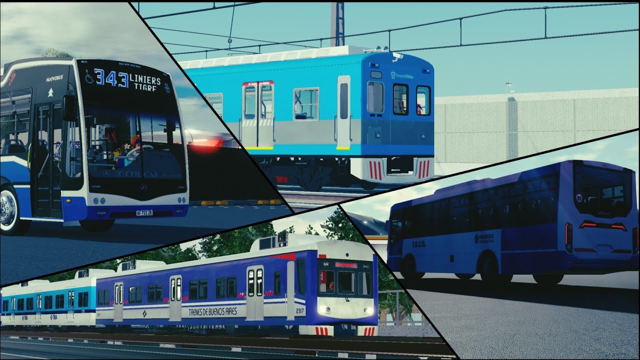 Compilado de bondis y trenes [Info en la descripción]