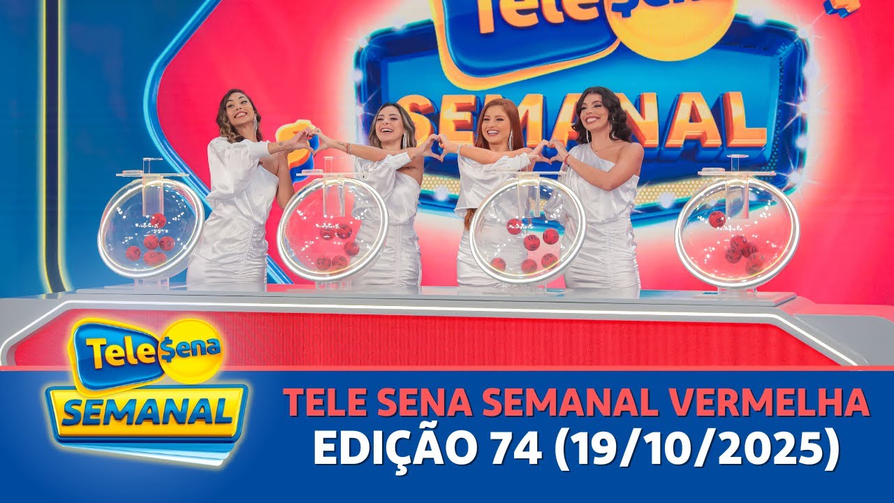 CONFIRA O SORTEIO DA TELE SENA SEMANAL VERMELHA - EDIÇÃO 74 (19/10/2025)