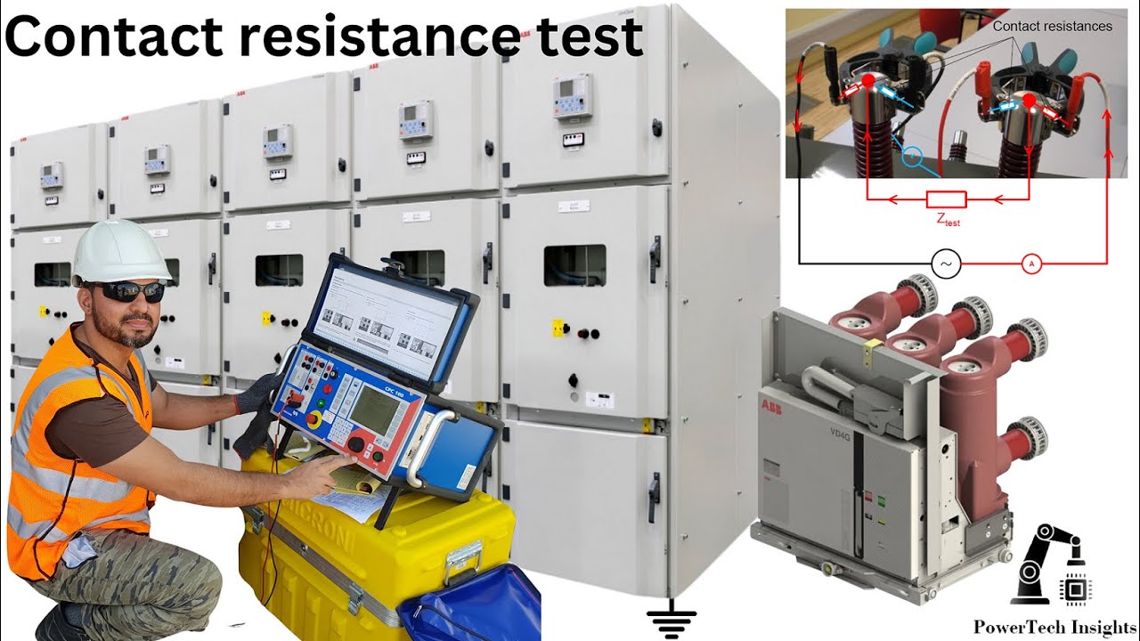 Contact resistance test - circuit breaker testing VD4 VCB  REF542 Plus with OMICRON CPC 100