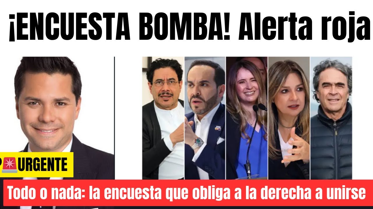 URGENTE 🚨 ¡ENCUESTA BOMBA! Si la derecha no se une, la izquierda se queda con la Presidencia