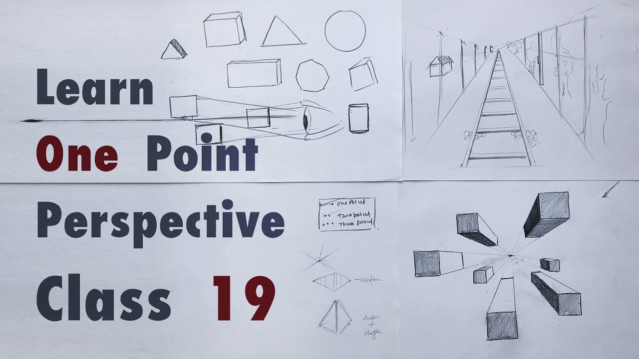 How to Draw in Perspective for Beginners | Class-19 | Basics of Perspective | One Point Perspective