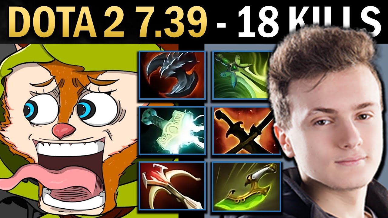 Hoodwink Gameplay Miracle with 18 Kills and Butterfly - Dota 7.39