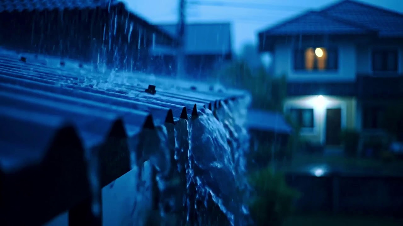Midnight Tin Roof Symphony: Heavy Rain Pouring Gently Through the Night for Deep,Peaceful Sleep 288