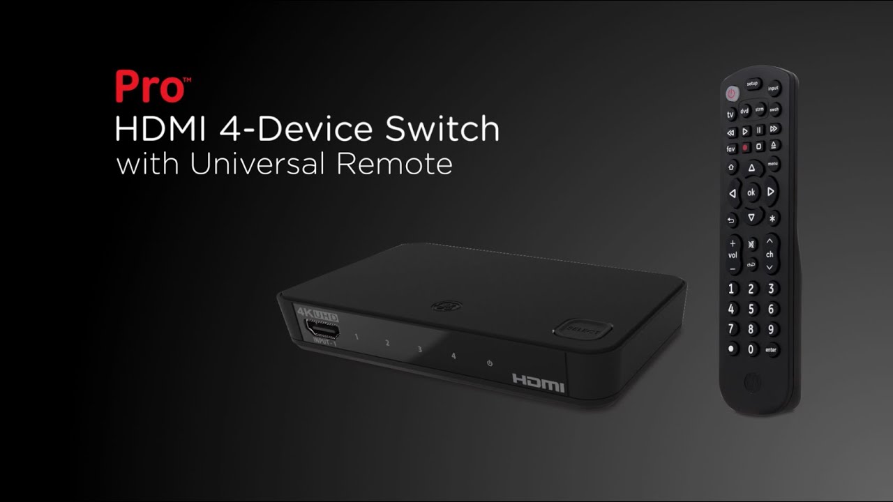 46410: Pro HDMI 4-Device Switch with Universal Remote