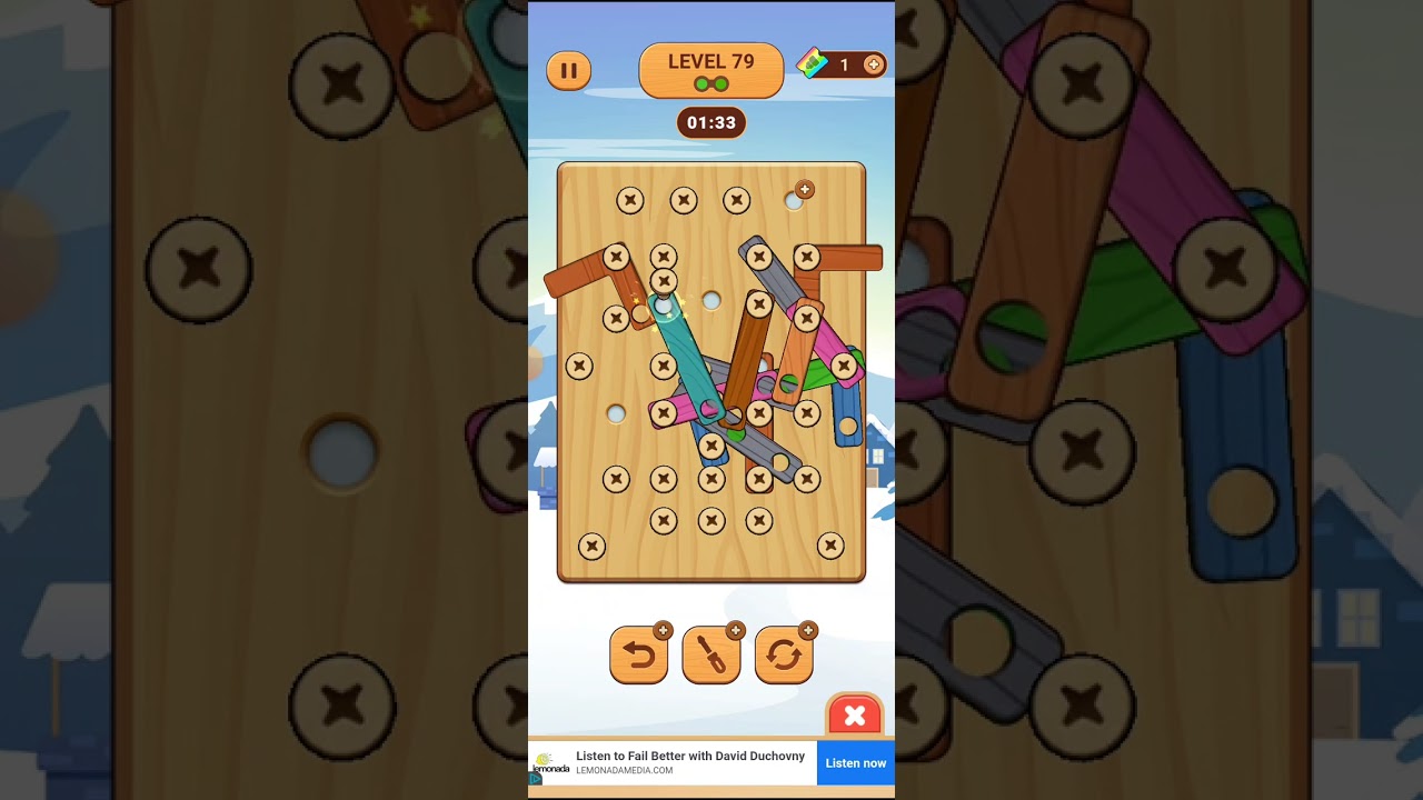 Wood Nuts & Bolts, Screw Level 79 Walkthrough