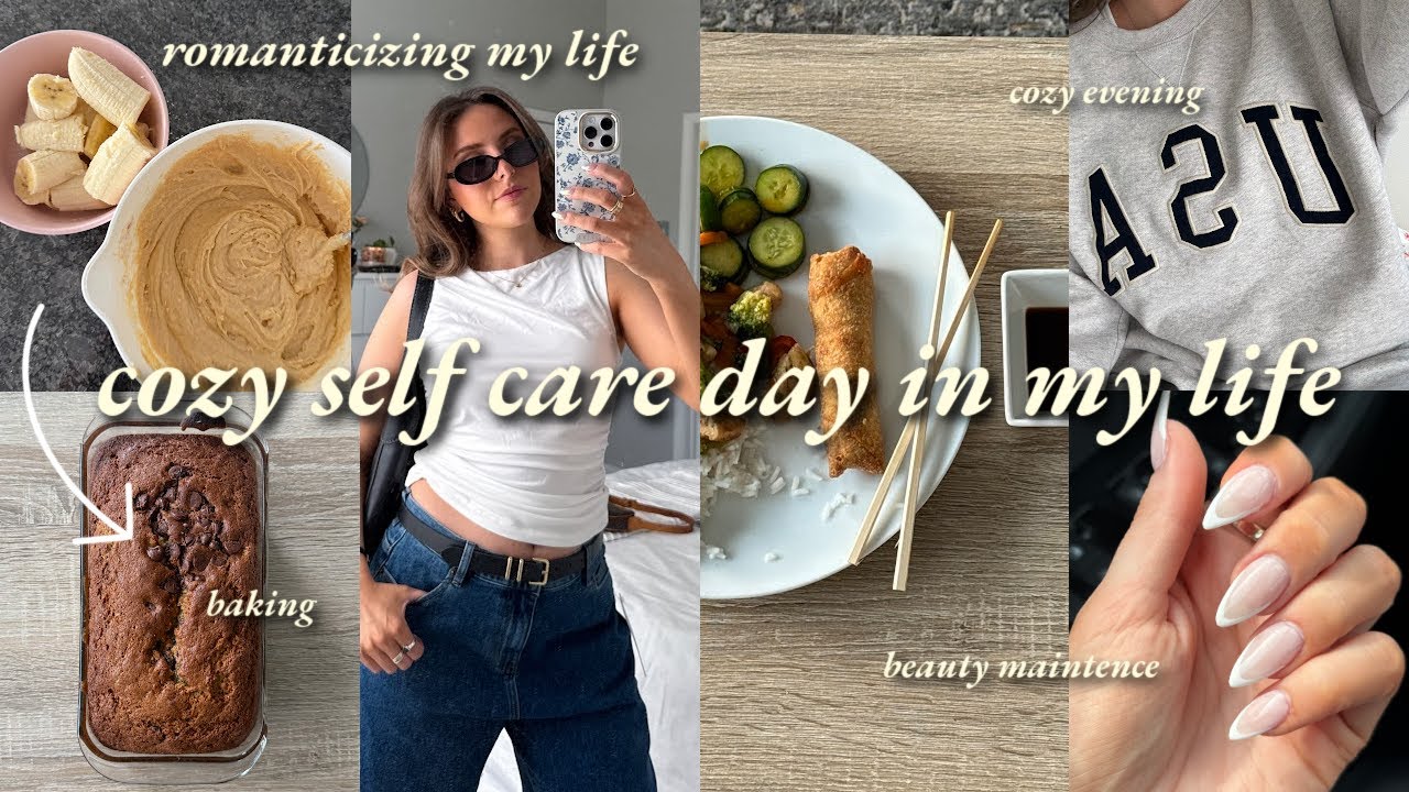 SUMMER SELF CARE VLOG 💌 baking, beauty maintenance routine, cozy evening, + romanticizing my life!