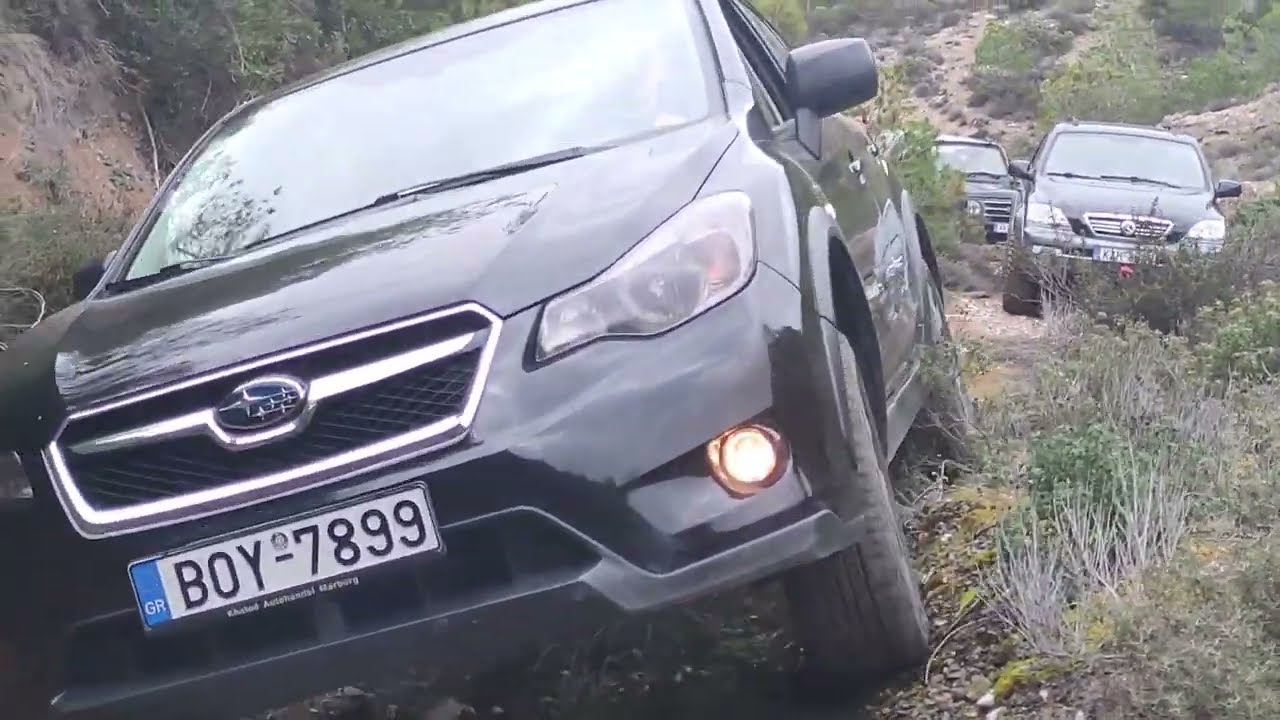 Subaru XV #Crosstrek breaking bumper!! Hill Climb,diagonals with Raptor,Sorento #offroading #offroad