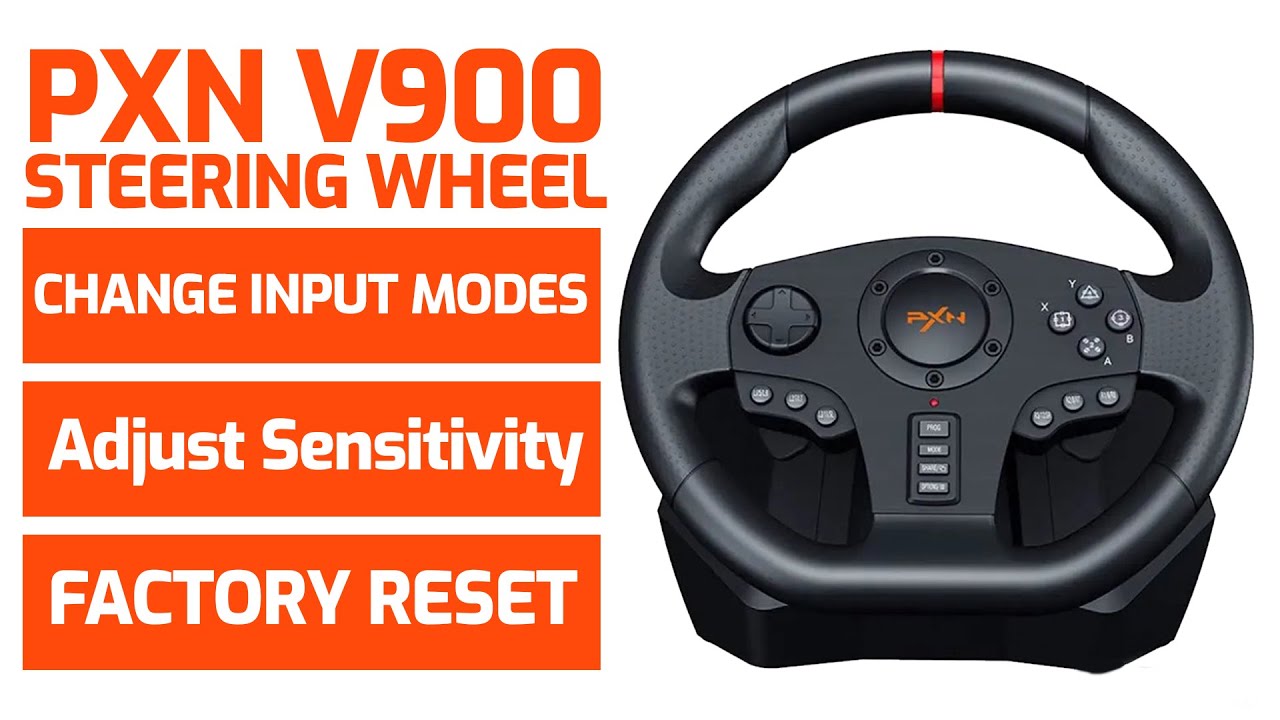 PXN V900 Steering Wheel Modes & Sensitivity Settings | How To Factory Reset | Tutorial