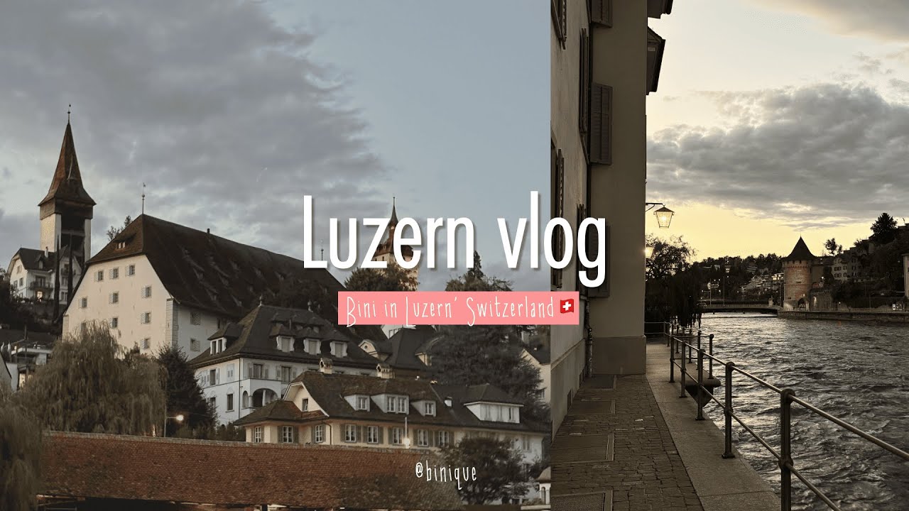 vlog) 루체른🇨🇭 기차여행 | 치즈퐁듀🧀·뢰스티 해먹기, 유람선, 밤산책 (교환학생vlog)ㅣBini in Luzern