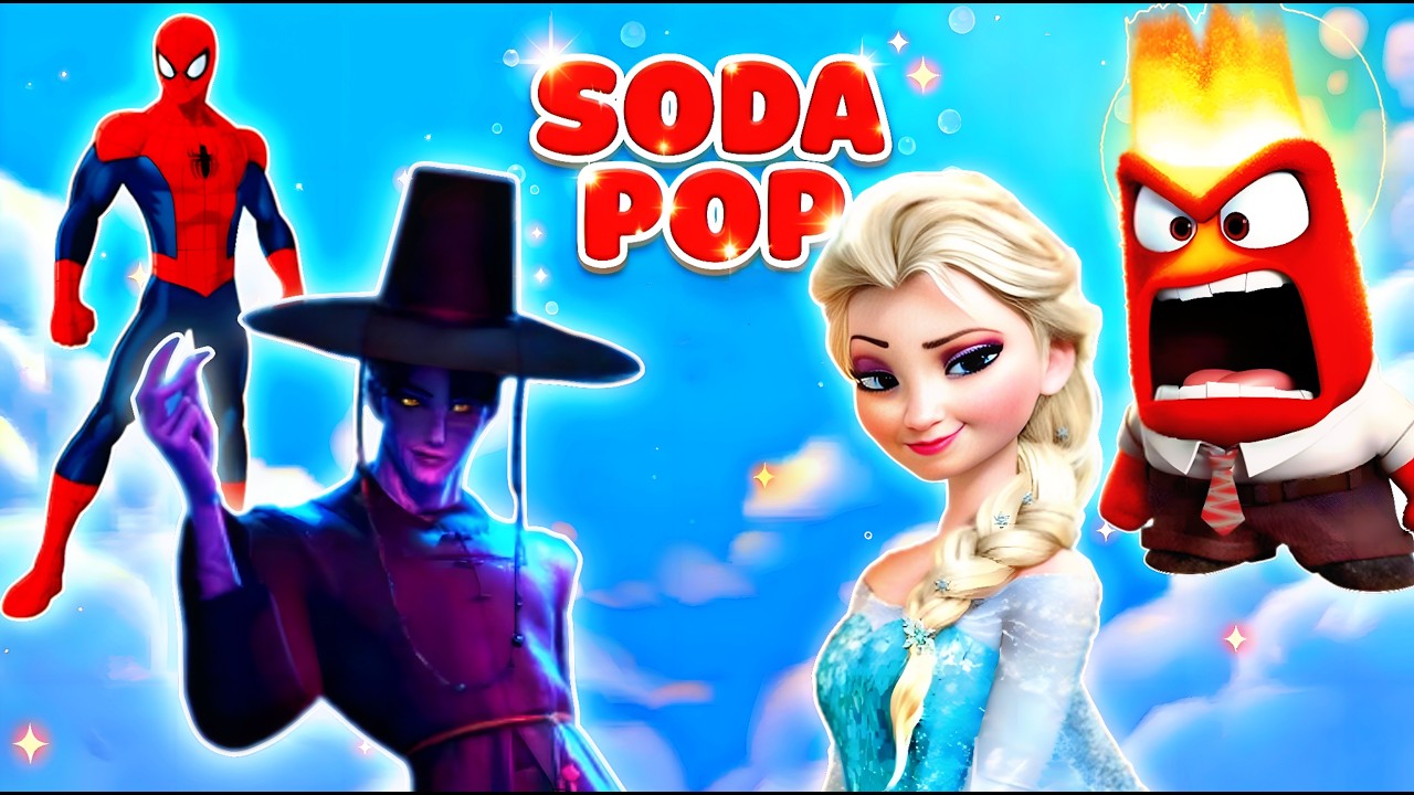 SPIDERMAN 🆚 SAJA BOYS 🆚 FROZEN 🆚 INSIDE OUT x SODA POP 🎶 Who Is Best! COLOR BATTLE #176