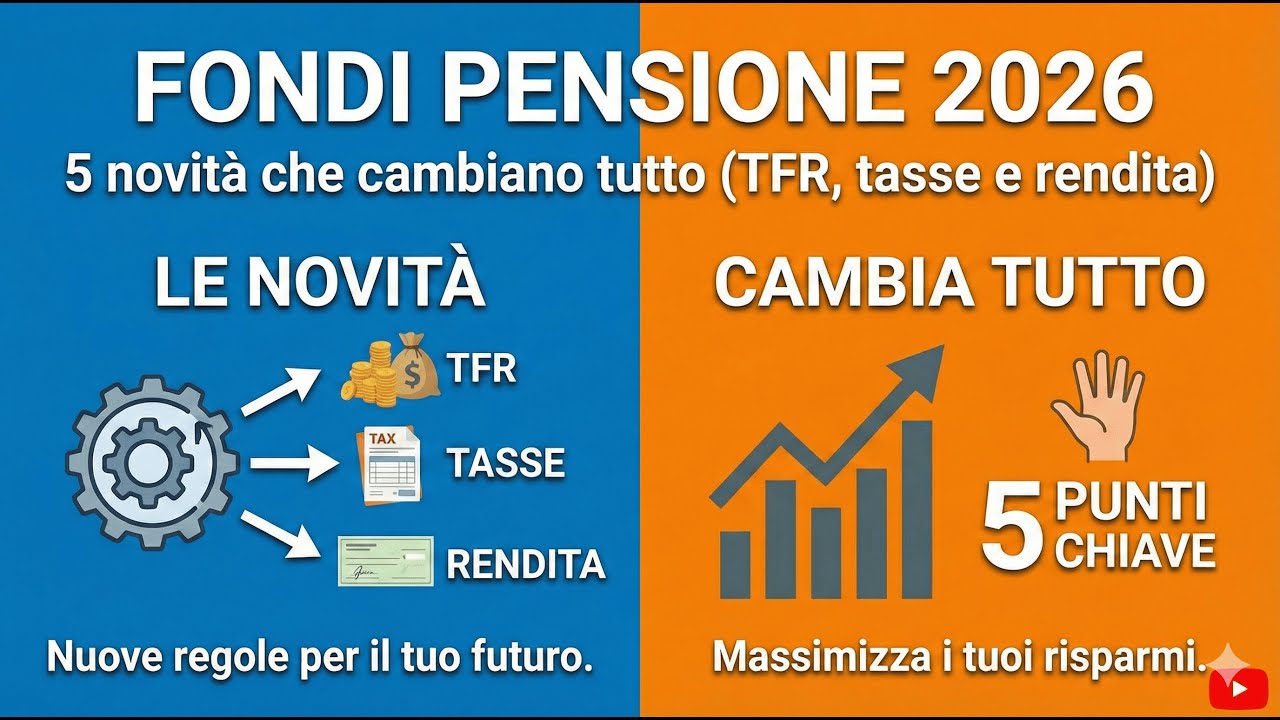 Fondi pensione 2026: 5 novità che cambiano tutto (TFR, tasse e rendita)