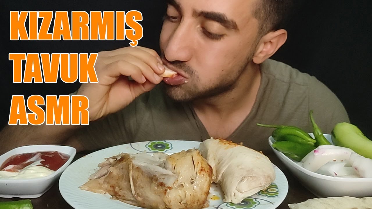 KIZARMIŞ TAVUK ASMR // TÜRKÇE ASMR YEMEK