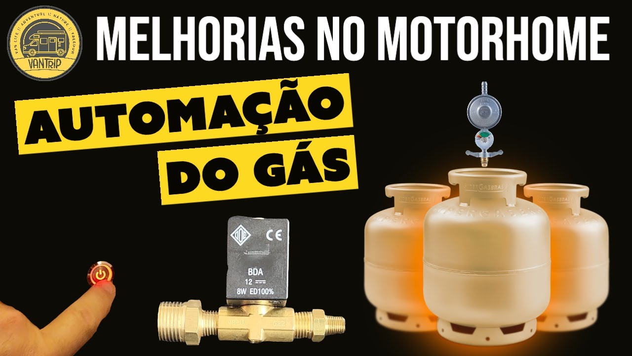 Como fazer automação do gás | Melhorias no Motorhome | DYI, faça você mesmo, passo a passo