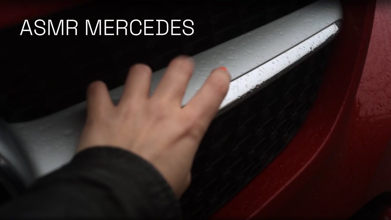 asmr 🚗 RED MERCEDES • tapping, scratching, leather • LO FI • NO TALKING