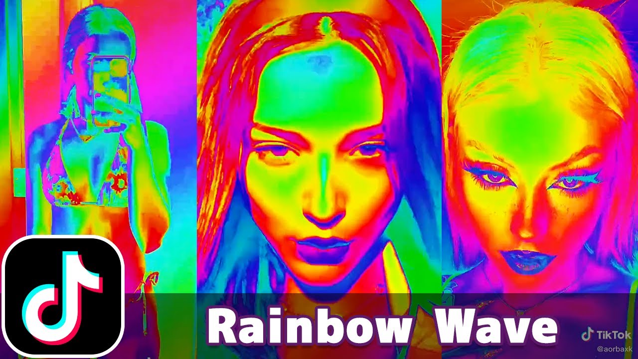 Rainbow Wave Filter Trend | TikTok Compilation