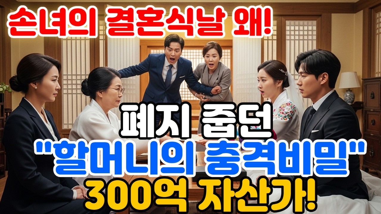 폐지줍던 할머니의 충격비밀 300억 자산가 손녀의 결혼식날 왜