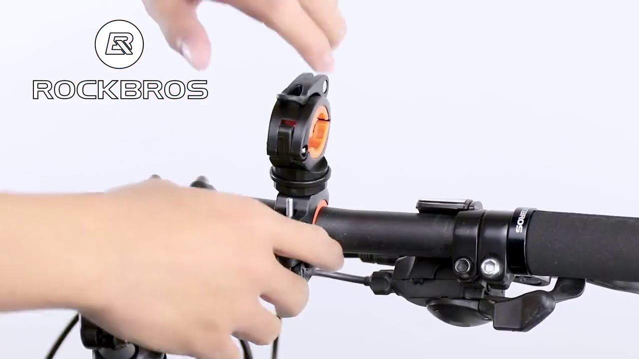 ROCKBROS Cycling Bike Bicycle Rotating Light Double Holder LED Front Flashlight