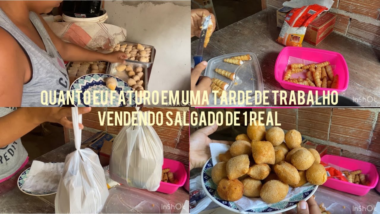 VEM VER QUANTO EU FATUREI EM UMA TARDE VENDENDO SALGADO A 1 REAL 